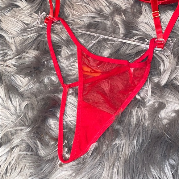 🆕 Lace Lingerie Slip Thong Matching Set - Picture 4 of 4